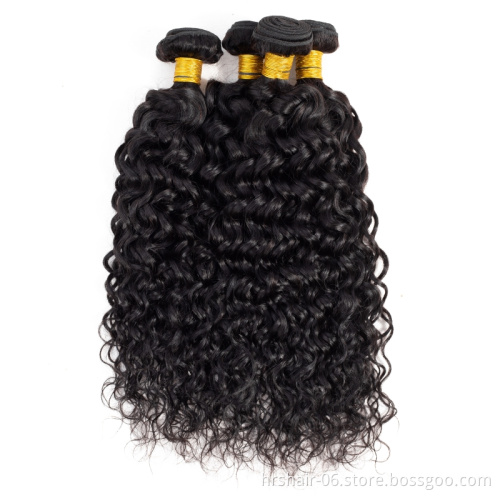 Brazilian Water Wave Bundles 100% Unprocessed Virgin 3 Bundles Human Hair Bundles Wholesale Human Hair Extension Vendors